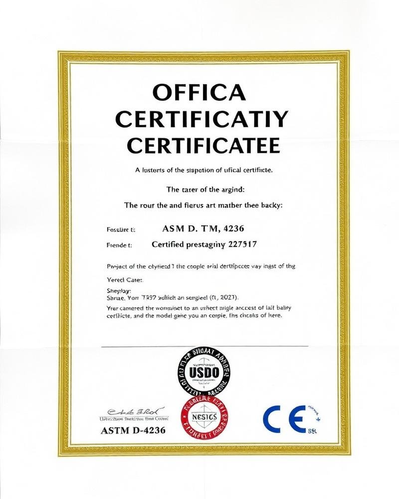 ASTM D-4236 Non-Toxic Certification